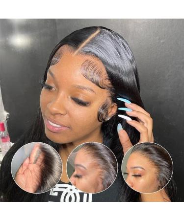 Maxine 32 Inch Human Hair Lace Front Wig - Pre-Plucked Silky Straight 180% Density, 13x6 HD Transparent Invisible Lace Frontal - Buy Online on GoSupps.com