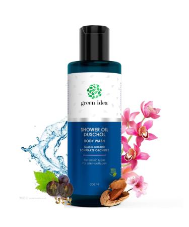 green idea - Black Orchid Shower Oil - natural cosmetic shower oil - VEGAN SLES free free from preservatives - 200ml - Buy Online on GoSupps.com