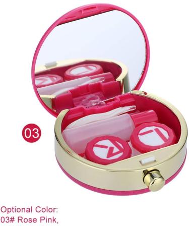 Nicoone Contact Lens Case - Mini Storage with Mirror Tweezers & Remover Tool for Travel & Home - Red - Buy Online on GoSupps.com