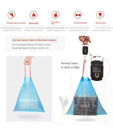 ytrew 10 rolls sorted garbage bags kitchen household hotel thickened portable trash bags - Buy Online on GoSupps.com