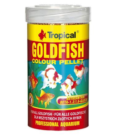 TROPICAL Goldfish Colour Pellet Aquarium Food 250 ml - Pack of 3