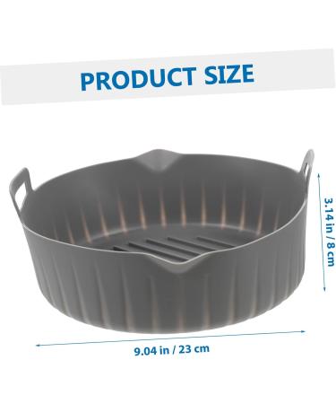 Alipis 2pcs Air Fryer Pan Deep Fryer Oven Air Fryer Pot Air Fryer Supply to Rotate Bakeware Silicone Bowl Greyx2pcs 23X20X8CMx2pcs - Buy Online on GoSupps.com
