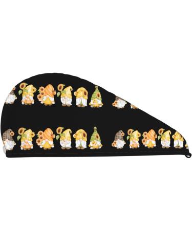Sunflower Gnomes Microfiber Hair Towel - Soft Super Absorbent Quick Dry Wrap for Long Curly Thick Hair | Coral Velvet for Women - Buy Online on GoSupps.com