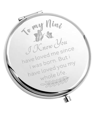 Nini Gifts for Grandma Grandmother Mother s Day Compact Mirror Gift Best Nini Ever Gift (to My Nini)