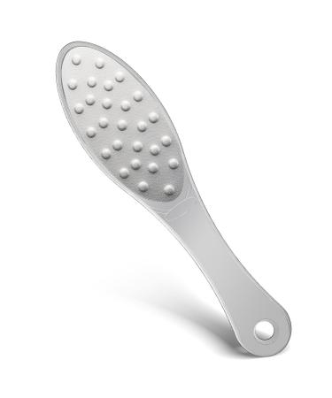 Stainless Steel Foot File Metal Foot Scraper Professional Foot File Callus Remover Double-Sided Foot Rasp Scrubber Pedicure Foot Care Tools for Wet & Dry Skin Heel Grater for Feet