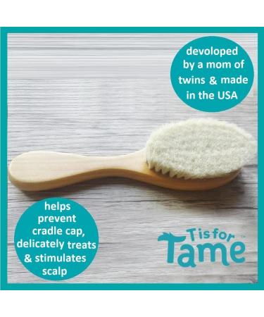 Ultra Soft Wooden Baby Hair Brush - Prevents Cradle Cap, Beech Wood Handle, Twin Mom Approved - Buy Online on GoSupps.com