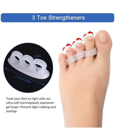 Toe Spreader Set for Hallux Valgus | Silicone Toe Separator & Hammer Toe Correction - Unisex Solution - Buy Online on GoSupps.com