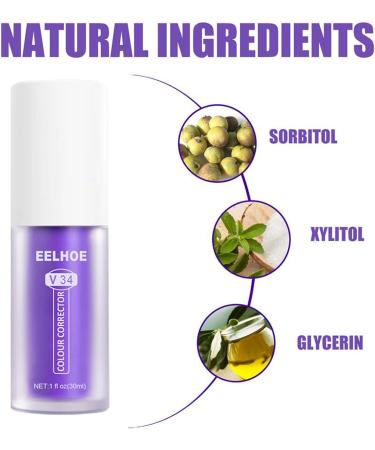 Whitening Toothpaste for Stain Removal | Purple Formula for Brightening Teeth & Canceling Yellow Stains - Shop Worldwide - Buy Online on GoSupps.com