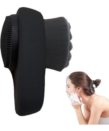 Face Scrubber - Comfortable Face Wash Brush - 2 in 1 Facial Tool Soft Bamboo Charcoal Bristles with Lid for Cleaning Deep Pore Coatuiyo - Buy Online on GoSupps.com