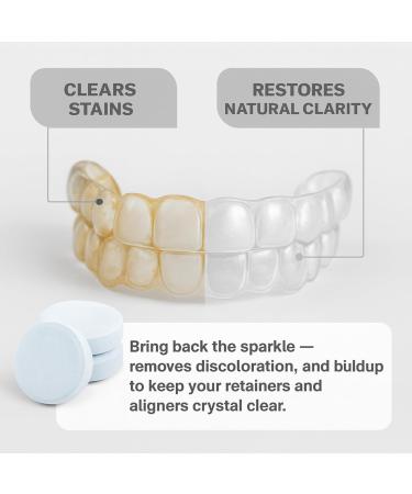 Retainer Cleaner Tablets - 4 Month Supply (120 Tablets) - Clean Retainers Mouth Guards Dentures - Removes Odor & Plaque (120 Pcs) 120 Count - Buy Online on GoSupps.com