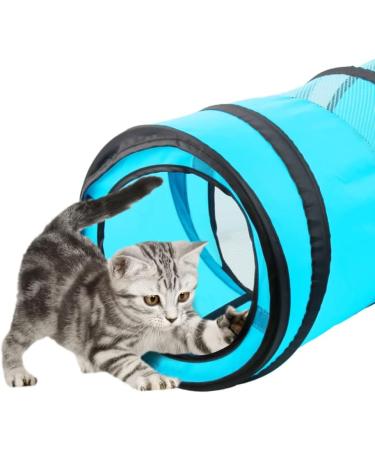 Pawise Cat Tunnel and Cube Pop Up Playset - Collapsible Indoor Outdoor Kitten Toys - Buy Online on GoSupps.com