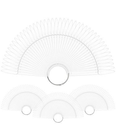 200Pcs Nail Swatch Sticks,Clear Nail Display Art Supplies Tips Stiletto Gel Polish Board Display Practice Sample Sticks with Ring Holder for DIY.