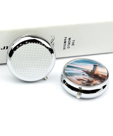 Travel Pill Box with Lighthouse Design - 3 Compartment Portable Medicine Organizer for Purse & Pocket - Ideal for On-the-Go Medication - Buy Online on GoSupps.com