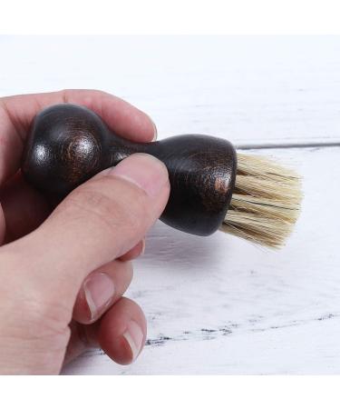 EXCEART Shoe Brush Cream Applicator Wooden Shoe Shine Brushes Polish Paste Jar Dauber Bristles Shaft Slotted for Boots Shoes & Other Leather Care - Buy Online on GoSupps.com