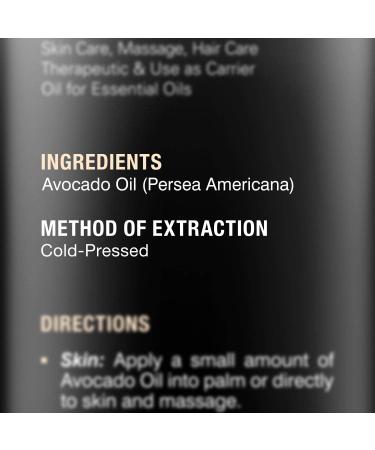 Majestic Pure Avocado Oil - 100% Pure Cold-Pressed Oil for Hair, Skin, Massage - 16 fl oz - Buy Online on GoSupps.com