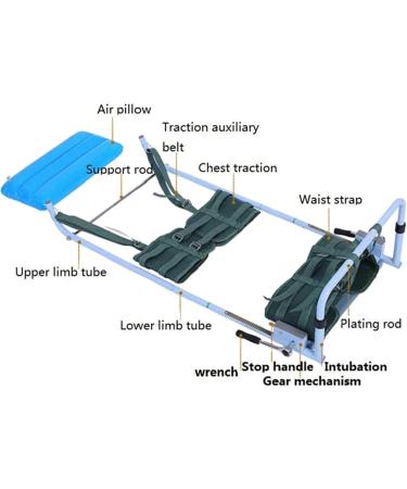 WOLWES Lumbale Traction Device - Portable Back Hull for Lumbago Relief - Low Back Pain Treatment Black - Buy Online on GoSupps.com