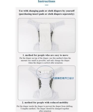 Adult Cloth Diaper Inserts - 2pcs Washable Bamboo Microfiber, Reusable Nappy Liners for Adults, Skin-Friendly & Absorbent - Buy Online on GoSupps.com