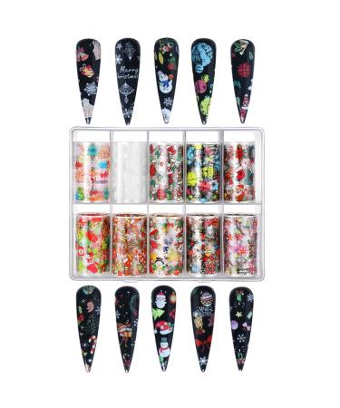 Kalolary 20 Rolls Nail Foil & Glue - Holographic Starry Sky Stars Transfer Stickers for DIY Nail Art Decoration - Buy Online on GoSupps.com