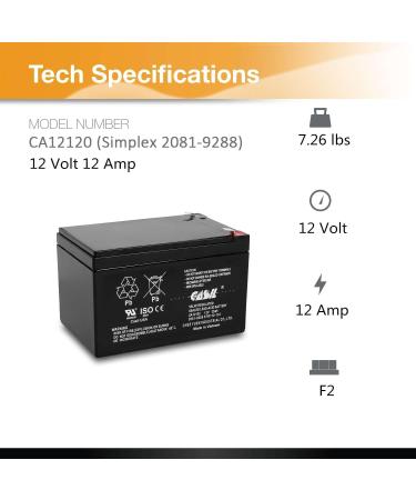 Buy Casil 12V 12Ah SLA Battery CA12120 F2 - Reliable Sealed Lead Acid Battery for International Shipping - Buy Online on GoSupps.com
