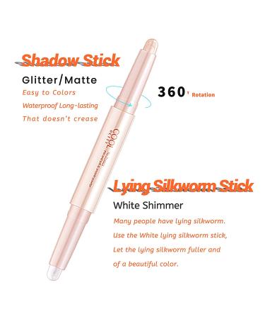 LAMUSELAND 2 Tone Glitter Eyeshadow Stick Set - Waterproof & Long Lasting Eye Makeup Tool for Women (12 Colors) - Buy Online on GoSupps.com