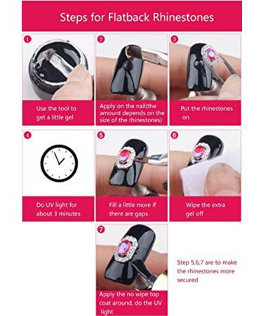 Minejin Nail Art Rhinestone Glue 8ml Gel - Super Sticky Jewelry Adhesive with Pen Tools for UV Light Cured Decorations - 2 Boxes - Buy Online on GoSupps.com
