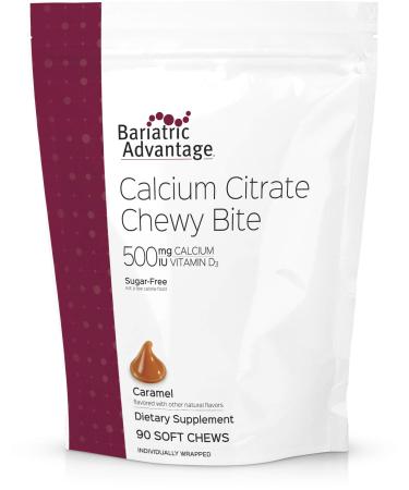 Bariatric Advantage - Calcium Citrate Chewy Bites 500mg Caramel Flavor for Bariatric Surgery Patients Including Gastric Bypass and Sleeve Gastrectomy, Sugar Free, 90ct - Buy Online on GoSupps.com