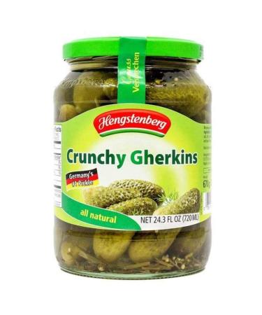Crunchy Gherkins, German Pickles (Hengst.) 24.3oz 24.3 Fl Oz (Pack of 1)