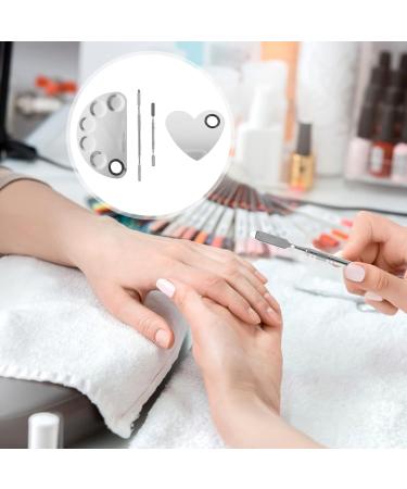 Buy Minkissy 2PC Stainless Steel Nail Art Palette & Spatula Set - Ideal for Oil Paint Watercolor & DIY Crafting - Buy Online on GoSupps.com