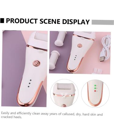 Housoutil 1pc Electric Foot Electrical Tools Electric Foot Scrubber Pedicure Tools Waterproof Foot Foot Scrub Tool Dead Charging Mode Accessories Abs White - Buy Online on GoSupps.com