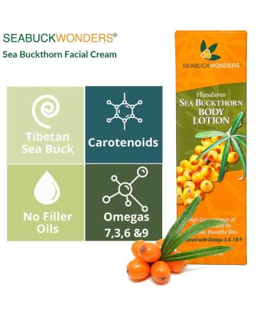 SeabuckWonders Organic Sea Buckthorn Body Lotion | Nourishing 6 FL OZ Moisturizer - Buy Online on GoSupps.com