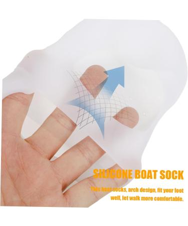 MERRYHAPY 1 Pair Silicone Arch Plantar Socks Beach Socks Moisturizing Socks Heel Sleeves Cracked Protector Sock Arch Socks Spa Socks Feet Moisturizer Socks Silicone Boat Sock White - Buy Online on GoSupps.com
