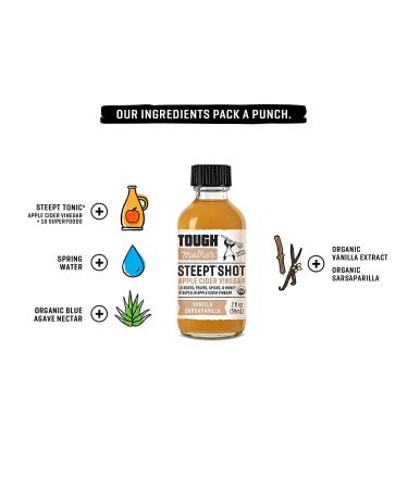 Organic Tough Mother Steept Tonic Wellness Shots - 6-Pack, 2oz Apple Cider Vinegar Superfood Shots with Mother - Raw, Unfiltered, USDA Certified Organic - Buy Online on GoSupps.com