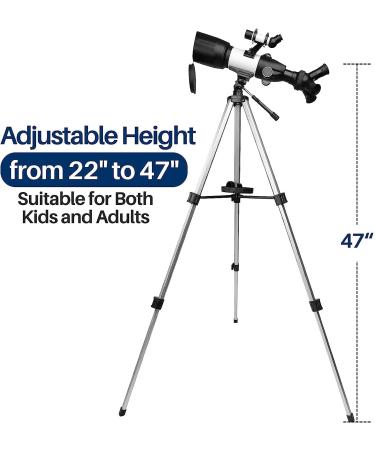 Astronomy Telescope for Adults - 70mm Aperture 400mm AZ Mount - Ideal for Beginners & Kids - Includes Carry Bag, Upgraded Tripod & Phone Holder - Buy Online on GoSupps.com