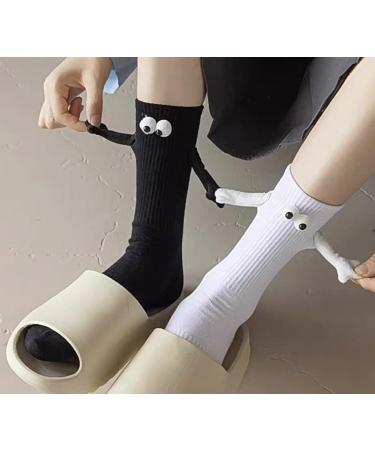 Yixacao Funny Magnetic Suction Couple Socks 2023 | New 3D Doll Design | 2 Pair Set for Women/Men | Small-Medium Black - Buy Online on GoSupps.com