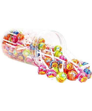  Vandeca Chupa Chups mini lollipops - 105 pieces - candy mix - strawberry cola call in orange flavor - in a reusable jar - 630g - Buy Online on GoSupps.com