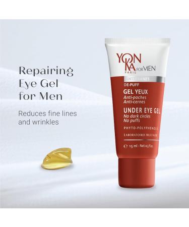 Yonka Men's Eye Gel for Puffiness & Dark Circles - Repairing Formula with Arnica & Natural Extracts - Soothes Fine Lines (15ml) - Fast International Shipping - Buy Online on GoSupps.com