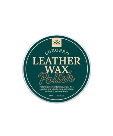 Luxorro Leather Wax Polish 2.82oz - Polishing and maintenance water-free cleaning one wipe to shine anti-static anti-aging anti-cracking.