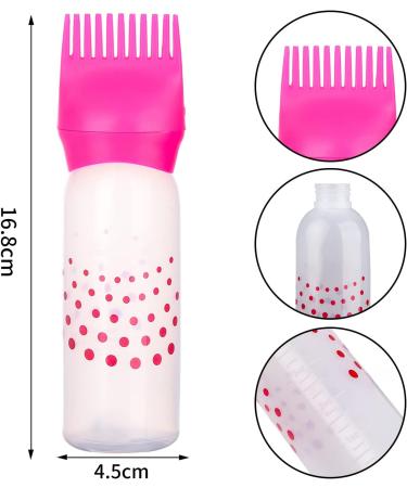 UNVOJL 3 Pack Hair Dye Bottle Root Comb Applicator Bottle Polka Dots Applicator Bottles Hair Dyeing Bottles for Salon - Buy Online on GoSupps.com