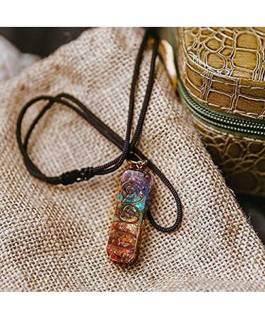 DEEPOW ANLACOCN Healing 7 Chakra Necklace - Rainbow Crystals Orgone Energy Generator - Buy Online on GoSupps.com