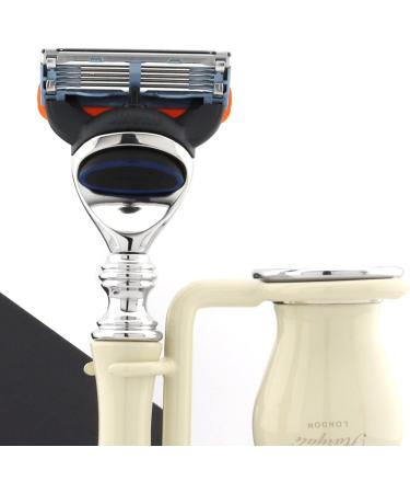 Haryali London 5-Part Men's Shaving Set - Includes Razor Blades Hair Brush Bowl Soap & Stand - Perfect Grooming Gift for Men - Buy Online on GoSupps.com