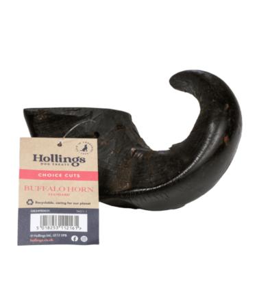 Hollings Buffalo Horn Standard Dog Treat 100% Natural Grain Free Chew Treat for Adult Dogs High in Protein and Naturally Low in Fat (1 Pack) Standard Buffalo Horn 1 count (Pack of 1)