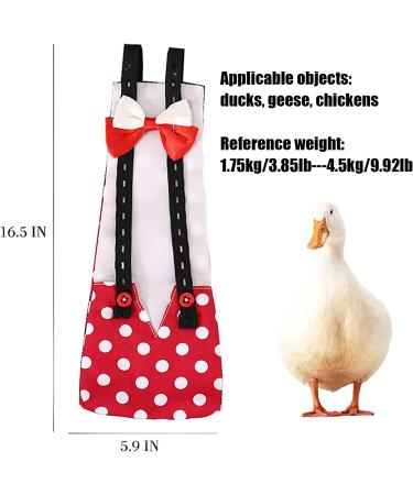 Washable Pet Diaper for Poultry with Bowknot - Duck & Chicken Diapers for Goose, Duck, and Chicken - Buy Online on GoSupps.com