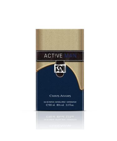 Chris Adams Eau De Parfum - Active Man 100ml | Aromatic Floral Woody Scent | Premium Long Lasting Fragrance Spray | Daily Use Perfume For Men | Ideal Gift For Men | Made in U.A.E - Buy Online on GoSupps.com