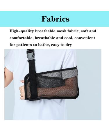 Kids Arm Sling Mesh Black Shoulder Immobilizer Brace for Children with Broken Shoulder, Elbow, Arm, Wrist Injury - Pediatric Toddler Girls Boys - Left/Right - Buy Online on GoSupps.com