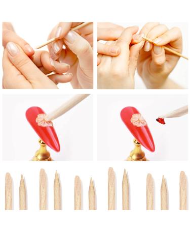 200pcs Double Sided Orange Sticks with Cuticle Remover & Stainless Steel Nail Remover Tool - Manicure & Cuticle Kit for Home or Salon - Buy Online on GoSupps.com