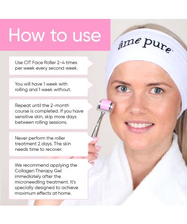 AME Pure CIT Face Roller - Microneedling Roller for Collagen Boost - Premium Quality Micro Needling Roller - Derma Roller 0.5mm - Derma Roller for Face That is Laser Treatment Alternative - Buy Online on GoSupps.com
