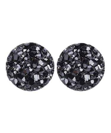 1 piece of punk titan steel men strong magnet ear clip stud hip hop punk punk jewelry fake men clip earrings piercing magnetic black 10 mm