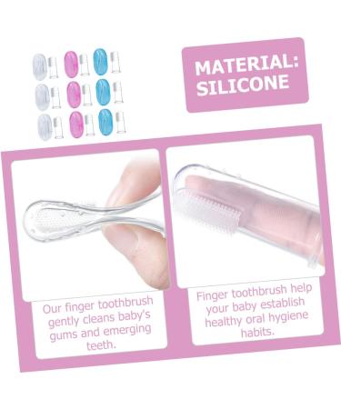 Minkissy 9-Piece Toddler Toothbrush Set | Infant Finger Toothbrush & Mouth Massage Device for Kids - International Shipping Available - Buy Online on GoSupps.com