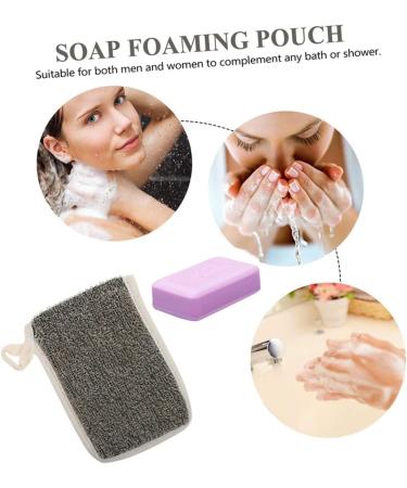 VINTORKY 5pcs Black Linen Soap Bag Facial Exfoliating Meshes Exfoliating Soap Bag Exfoliator Mitt Flax - Buy Online on GoSupps.com