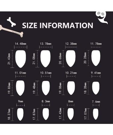 24Pcs Oval False Nails - Black Pink Spider Web Fire Snake Print Halloween Press on Nails - Buy Online on GoSupps.com